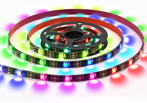 G GEEKEEP Battery Powered Led Strip Lights Waterproof, 85 Modes Chasing Multi Color USB
