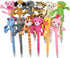 Maydahui 12PCS Plush Animal Ballpoint Pens, Cute Cartoon Fluffy Pens, Blue Ink for School Party Supply