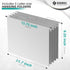 White Hanging File Organizer Box, Hanging File Folder Frame with 5 Letter-size Hanging Folders, Metal Mesh Desk File Folder Storage (No Assembly Required)