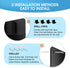 MaxGear 17.5" x 11.4" Black Metal Magnetic Board, Includes Dual Lock Tape and Screws for Wall Display