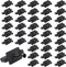 50Pcs Black Nylon Plastic Hidden Fasteners Clips for Deck Fastening, Universal Deck Fastener Clips with Metal Screws