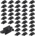 50Pcs Black Nylon Plastic Hidden Fasteners Clips for Deck Fastening, Universal Deck Fastener Clips with Metal Screws