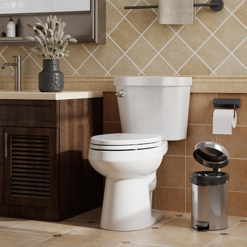 19 Inch Toilet Seat Cover,Elongated Toilet Seat with Quick-Release Design, Fits Toilets, Durable PP Material