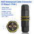IP68 Waterproof Electrical Cable Connector Outdoor Waterproof M20 4 Pole Plug Connector Wire Range(3.5-10mm) for Outdoor Led Lighting Street Lamps and Street Landscape Lights 2Pcs