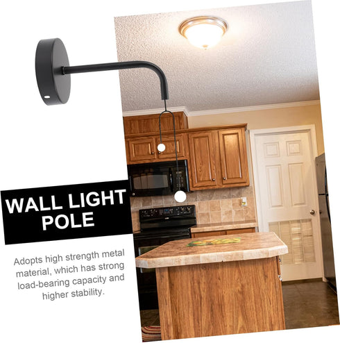 1 Set Elbow Wrought Wall Light Pole Adjustable Swing Arm Wall Sconce for Living Room Bedroom and Office Industrial Lamp