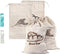 SPERO SPERA Bread Bags, 2-Packs Linen Bread Bags for Homemade Container, 17.311.6 Inches Unbleached&Reusable