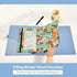 panksolu 3 2PCS Binder Pencil Pouch for Ring Cashew Fruits Pencil Pouch with Zipper Clear Window Pencil Case Pencil