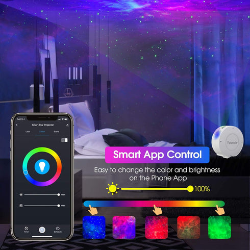 16Million Panamalar Smart Star Projector, WiFi Galaxy Light Projector Nebula Cloud Effect with APP Control/Alexa Voice