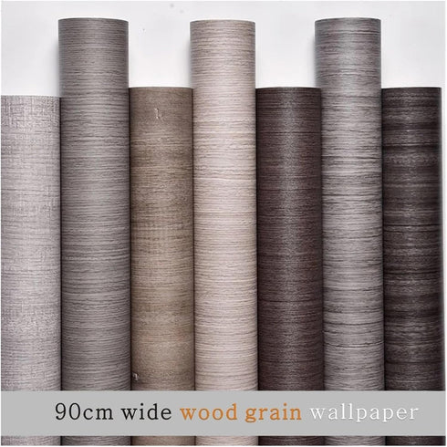 CHYLMAPHEN Film(White,40cmx2M) Self Adhesive Wallpaper Wood Grain PVC Wallpaper for Door, Wardrobe, Cupboard, Table