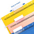 File Folder Tabs - 100+200 Sets Hanging File Tabs with Inserts for Quick Identification, 2 Inch Clear Plastic
