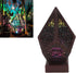 LEEZAD LED Star Projector, Colorful Retro Bohemian Wooden Star Sky Floor Projection Lamp, Night Light Projector