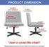 Ouxeer Armless Criss Cross Office Desk Chair Cover, Elastic Criss Cross Office Desk Slipcovers, Accent Mid Back Wide