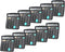 BESTWYA 12-Digit Dual Power Handheld Desktop Calculator, Large LCD Display, Pack of 10 (Black)