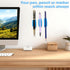 Set 40 VZZNN Adhesive Pen Holders for Desk of - Reusable Silicone Pencil Grips with Strong Sticky Pads, Flexible Pen