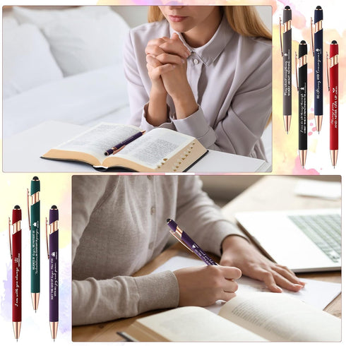 Fumete Bible Verse Ballpoint Pens, Christian Stylus Pens with Inspirational Quotes, Bible Verse Pens Bulk Gift for