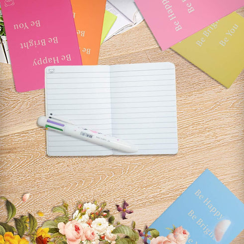 Yansanido 12 Pcs Pocket Notebook, 4.9 Inch x 3.5 Inch, 24 Sheets (48 Pages) 7mm College Ruled