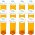 Pill Bottles with Child Resistant Cap, 12pcs Amber Prescription Vials for Personal Medication & Pharmacy