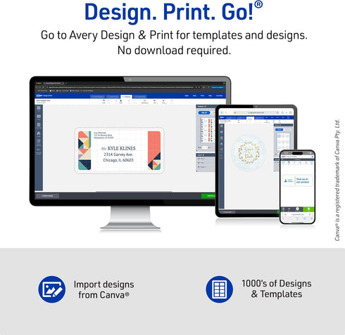 Avery Printable CD Labels, Matte White, 30 Disc & 60 Spine Labels, Laser Printer Compatible