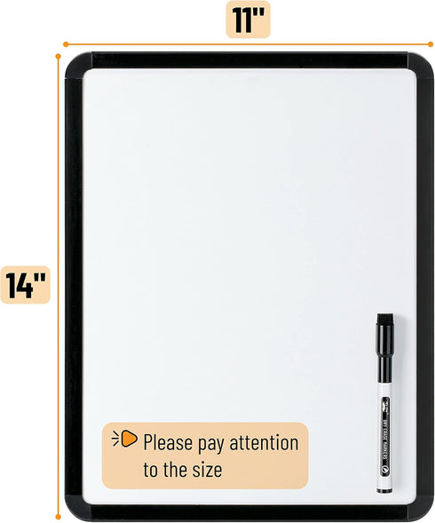 Mr. Pen Dry Erase Board - 14” X 11” with Black Marker, Small White Board for Fridge, Dry Erase Board Small