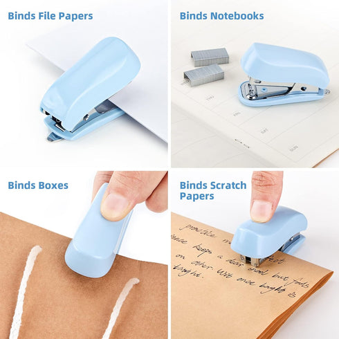Desk Stapler Office Staplers, 20-50 Sheets Capacity with Staples and Staple Remover Set (Blue, 20 Sheet)