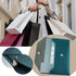 Cash Envelope Wallet, Dark Blue PU Leather with 4 PCS Cash Dividers and 2 Sheets Cash Envelope Tab Stickers