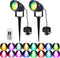 Vamnee Christmas Spotlights Outdoor, 12W RGB Color Changing Landscape Lighting 120V Waterproof Spotlight