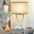21.38" 3-Way Dimmable Bulb OYedis Table Lamp for Bedroom Living Room Touch Control Medium Chrome Bedside lamp with USB