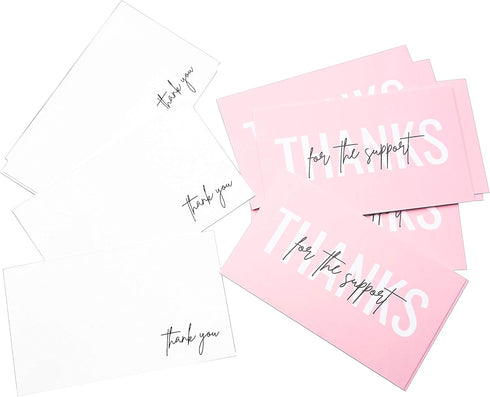 RXBC2011 100 Little Thank You Cards, Handwritten Lettering Design Bulk Thank You Notes for All Occasion 3.5 x 2 Inch