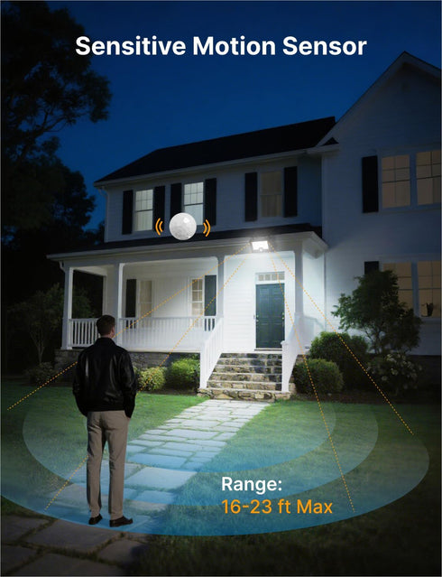 122 2 Pack Solar Flood Light, LEDs Bright Motion Sensor Outdoor Lights, Dusk-to-Dawn Solar Powered Security Light
