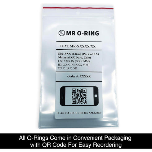 325 Silicone O-Ring, 70A Durometer, Red, 1-1/2" ID, 1-7/8" OD, 3/16" Width (Pack of 5)