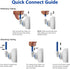 Water Pipe Stem Elbow Connector for 1/4" Tubing, 90 Degree Push to Connect Fittings, Pack of 10