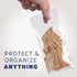 GPI PACK OF 200 3" x 6" CLEAR PLASTIC RECLASABLE Zip BAGS, Bulk 2 mil Thick Strong Poly Baggies