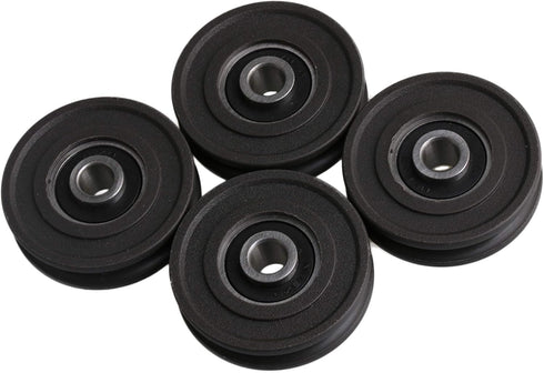 CNBTR 4PCS U-Type Pulley Wheel U Groove Bearing for Doors and Windows, 8mm Shaft Hole, 45mm Diameter