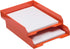 JAM PAPER Stackable Paper Trays - Orange, Desktop Document Organizer Tray, 2/Pack