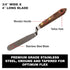 Albion Engineering Classic Offset Caulk Tooling Spatula, Stainless Steel, 3/4” Wide Tapered Tip, 4” Long Blade