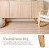 4pcs 10cm Luxshiny Solid Wood Cabinet Legs with Pads, Replacement Sofa Legs Feet for Coffee Table, Bed Frame, Tv Stand