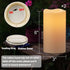 6" Eldnacele Solar Outdoor Flameless Candles Dusk to Dawn Waterproof Rechargeable White Plastic LED Flickering Pillar