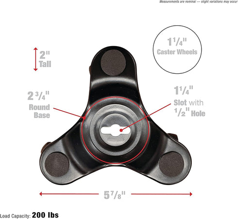 9299 6-Inch 200-lb Move-It Steel Tri-Dolly, Load Capacity