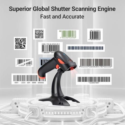 Tera Pro 2024 Newest Wireless 1D 2D QR Barcode Scanner, 3 in 1, Vibration Alert