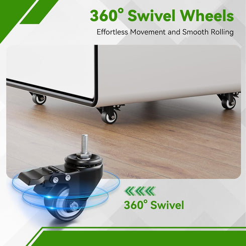 Set 4, 440 lbs 360 LIVTAB Replacement Caster Wheels for Smart Coffee Tables, of Heavy Duty, Total Capacity, Smooth
