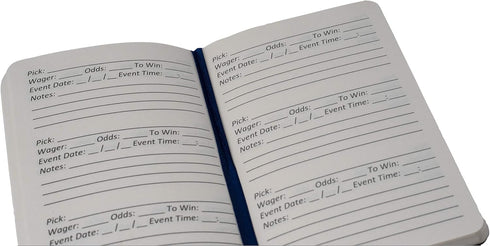 MoneyLine Sports Betting Notebook - 3.5 x 5.5in to Track Bets, 100 Page Betting Book for Football, Basketball & More