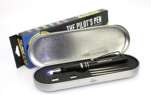 LED Pen for Pilots, Night Writer NAVIGATOR - Set of Two (2) LED Powered Ink Penlights