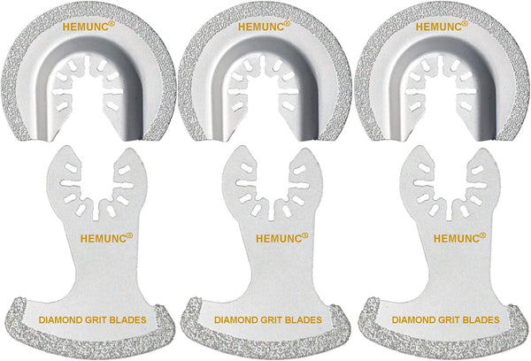 6Pcs Diamond Oscillating Tool Blades, Multi Tool Mortar Cutting Saw Blades for Grout Removal and Soft Tile Cutting