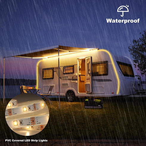 150 16.4Ft echosari LED Strip Lights Battery Operated Waterproof Strip Lights with Remote Timer Cuttable Light Strip