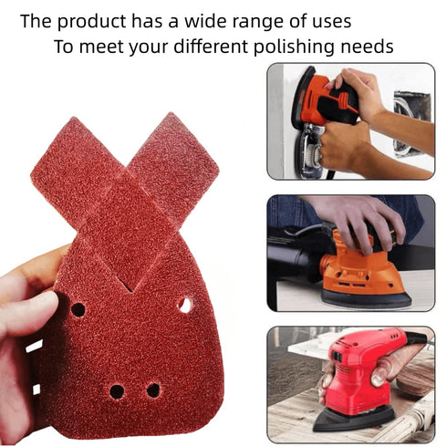 DUSJVYUE 50pcs 180 Sanders,4 2 Grit Sanding Sheets for Black and Decker Mouse Holes Hook and Loop Mouse Sander