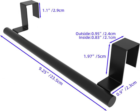 2 Pack Cabinet Door Towel Holder, Over Cabinet Towel Bar, Stainless Steel Dish Towel Holder for Cabinet Door Kicthen