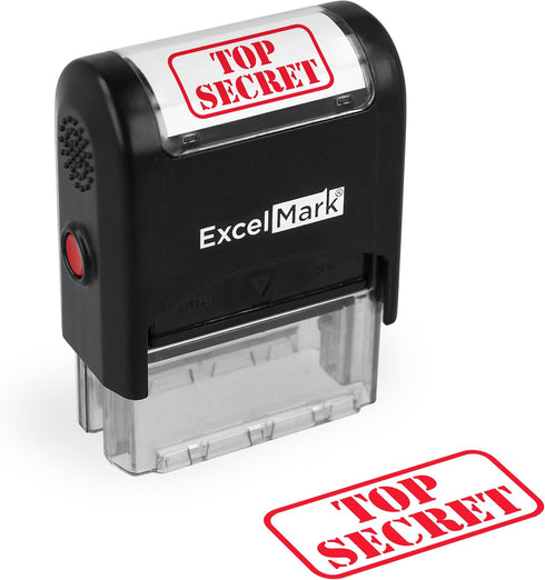 ExcelMark TOP Secret Self Inking Rubber Stamp, Red Ink (A1539)