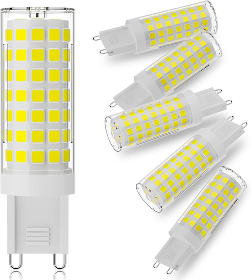 G9 LED Bulb, 6W, 60W Halogen Equivalent, 5000K Daylight White, 600LM, Non-Dimmable, 6 Pack