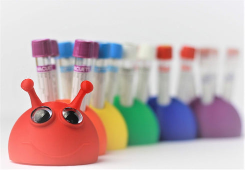 Test Tube Rack - Fun Caterpillar Design, Holds 20 Tubes, 13mm Tube Size