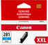Canon CLI-281 XXL Genuine Cyan Ink Tank, Compatible with TR8520, TS9120,TS8120, TS6120, TS9521C/a,